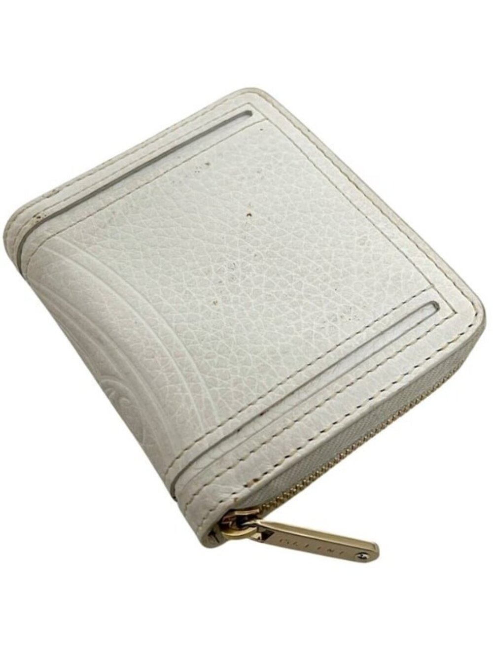 Celine Bifold Wallet White Triomphe Leather - Picture 10 of 10